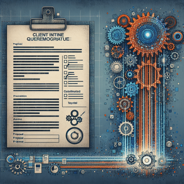 automating proposal creation by pulling data from a client intake questionnaire